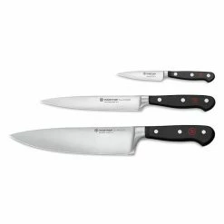 Outlet 🛒 Wusthof Classic 3 Piece Set, Paring, Utility & Cooks Knife 🌟
