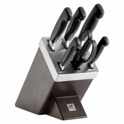 Flash Sale 🧨 Henckels Four Star 7 Piece Self Sharpening Ash Brown Knife Block Set 🔥