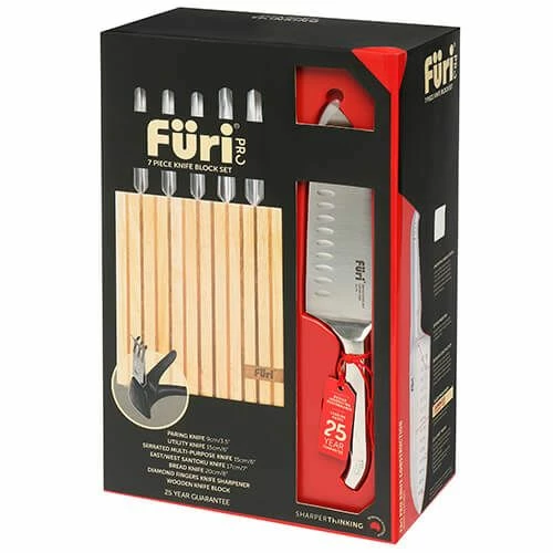 Promo π Furi Knives Furi Pro 7 Piece Wood Knife Block Set With Diamond Sharpener β - Image 3