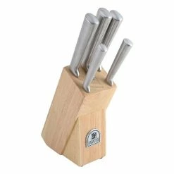 Outlet 🔔 Sabatier Five Piece Knife Set With Wooden Storage Block ⌛