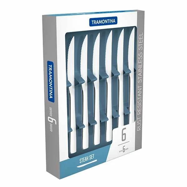 Wholesale π₯ Tramontina 18/10 Stainless Steel Set Of 6 Steak Knives π₯°