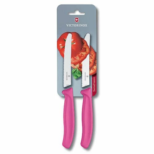 Best Sale β Victorinox Swiss Classic Pink Tomato / Utility Knife Twin Pack π