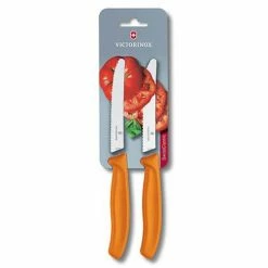 Outlet 🔔 Victorinox Swiss Classic Orange Tomato / Utility Knife Twin Pack 💯