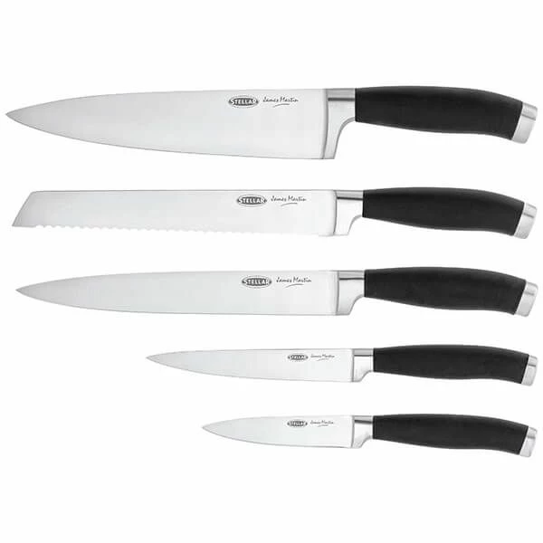 Best deal β¨ Stellar James Martin 5 Piece Knife Block Set Black π - Image 2