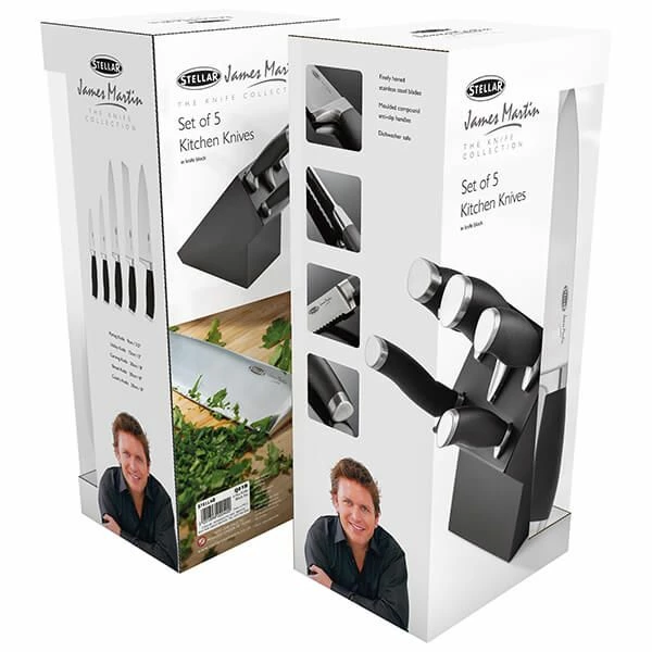 Best deal β¨ Stellar James Martin 5 Piece Knife Block Set Black π - Image 4