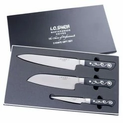 Budget π₯ I.O.Shen Mastergrade 3 Piece Knife Gift Set FREE Whetstone Worth Β£19.96 β€οΈ