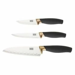Best Sale ⭐ Taylor's Eye Witness Taylors Eye Witness Brooklyn Brass 3 Piece Knife Set 🎉