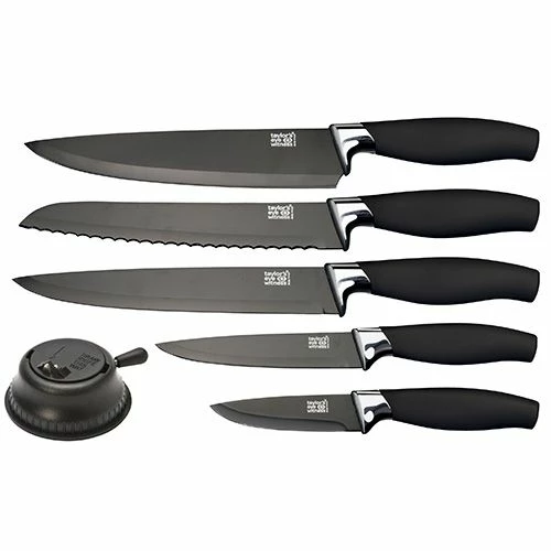 Brand new π Taylor's Eye Witness Taylors Eye Witness Brooklyn Chrome 5 Piece Knife Set With Knife Sharpener π₯°