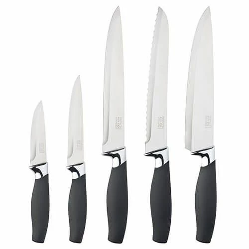 Buy π Taylor's Eye Witness Taylors Eye Witness Brooklyn Chrome 5 Piece Sloping Knife Block Set π - Image 2