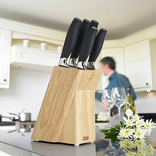 Buy π Taylor's Eye Witness Taylors Eye Witness Brooklyn Chrome 5 Piece Sloping Knife Block Set π - Image 4