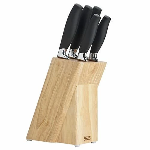 Buy π Taylor's Eye Witness Taylors Eye Witness Brooklyn Chrome 5 Piece Sloping Knife Block Set π
