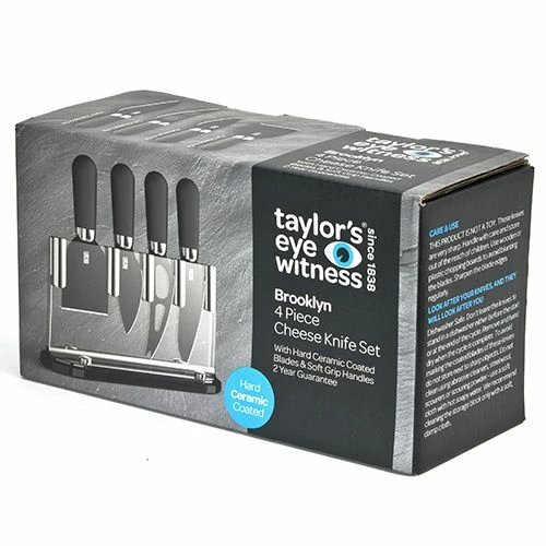 Best Pirce π Taylor's Eye Witness Taylors Eye Witness Brooklyn Chrome 4 Piece Cheese Block Set π€© - Image 2