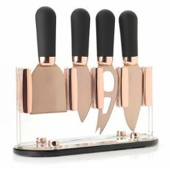 Budget 😉 Taylor's Eye Witness Taylors Eye Witness Brooklyn Rose Gold 4 Piece Cheese Knife Set 🌟