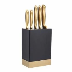 Best reviews of 😉 MasterClass Master Class Black And Burnished Brass 5 Piece Knife Block Set 👏