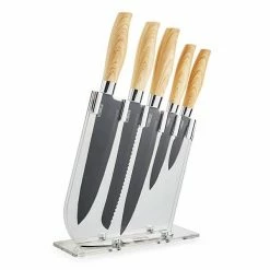 Best Sale ✔️ Tower Scandi 5 Piece Knife Set With Knife Block Grey 🔔