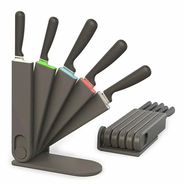 Coupon βοΈ Venn 5 Piece Multi Use Knife Block Set, Free Standing, Wall Mounted Or Drawer Store π